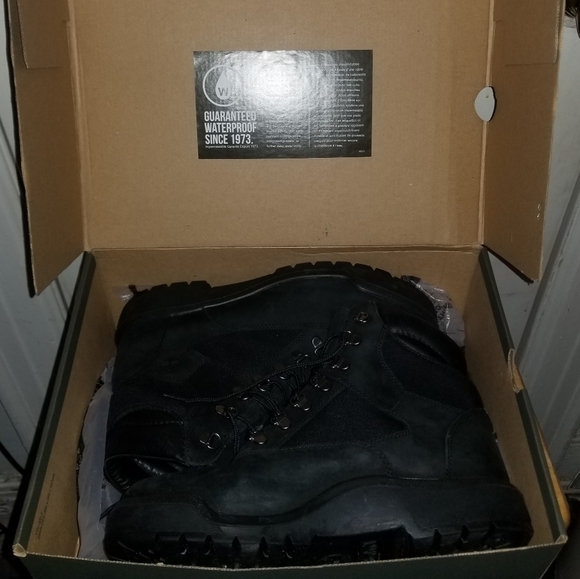 Timberland 6-Inch Waterproof Field Boot Black Nubuck Men's Boots - Picture 5 of 13